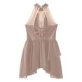 thumbnail image 4 of RUNQHUI Robe de Danse Lyrique pour Filles Enfants Sans Manches Dos Nu avec Strass Rose Poussiéreux 8, 4 of 5