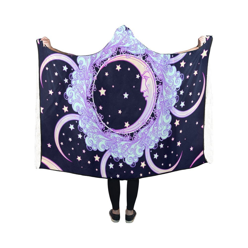 HATIART Hooded Blankets Human Face Throw Wearable Antipilling Polar