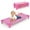 Pink, variant on Costway Pack of 6 Kids Stackable Naptime Cot 52" L x 23" W Daycare Rest Mat Coffee