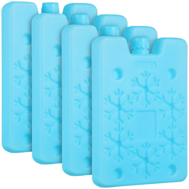Greenadscape 4pcs Ice Packs For Coolers, Refreezable Reusable Cooler Ice Pack, For Bento Shipping Beach
