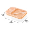 thumbnail image 3 of Heated Lunch Box Students Divided Lunch Box Can Be Microwave Heated Lunch Box Salad Fruit Transparent Lunch Box, 3 of 9