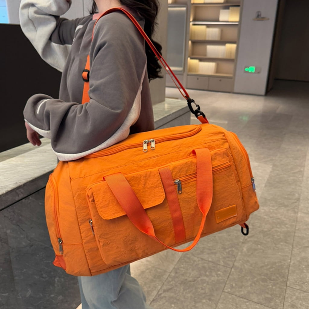 Huhudde Fitness Bag Travel Bag Luggage Bag Large Capacity Training Bag Weekenders Bag Foldable Sport Bag with Shoe Compartment