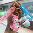 thumbnail image 2 of Llavero de dibujos animados 3D Hello Kitty llaveros de silicona de PVC con correa para la muñeca llavero muñeca de esponja bolsa de llaves de coche Accesorios, 2 of 4
