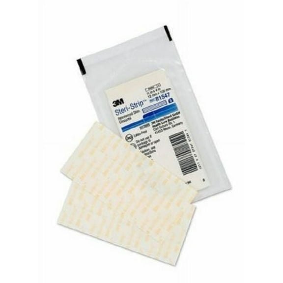 3M Steri-Strip Reinforced Adhesive Skin Closures #R1547- 6 Strips ea pk (5pk)-1/2"x4"