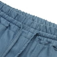 thumbnail image 2 of Petite Wide Leg Pants For Women Dressy Elastic Waist High Waist Jeans Blue Denim Pants, 2 of 9