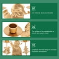 thumbnail image 6 of LABSERRON Retro Christmas Candle Holders Golden Iron 2Pcs 5.3x2.4x5.9in Home Decoration, 6 of 10