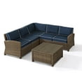 thumbnail image 3 of Crosley KO70019WB-NV Bradenton 4 Piece Outdoor Wicker Seating Set, Navy, 3 of 10