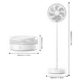 thumbnail image 2 of Ventilador oscilante de 12 pulgadas con control remoto, batería recargable de 10800 mAh, altura ajustable, 8 velocidades, temporizador silencioso, ventilador de pedestal portátil para el hogar, dormit, 2 of 8