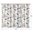 thumbnail image 5 of Pioneer Flower Floral Print Pattern Shower Curtain 84"x72", Bathroom Decorative Shower Curtain Set with 12 Hooks, Waterproof Washable, 5 of 6