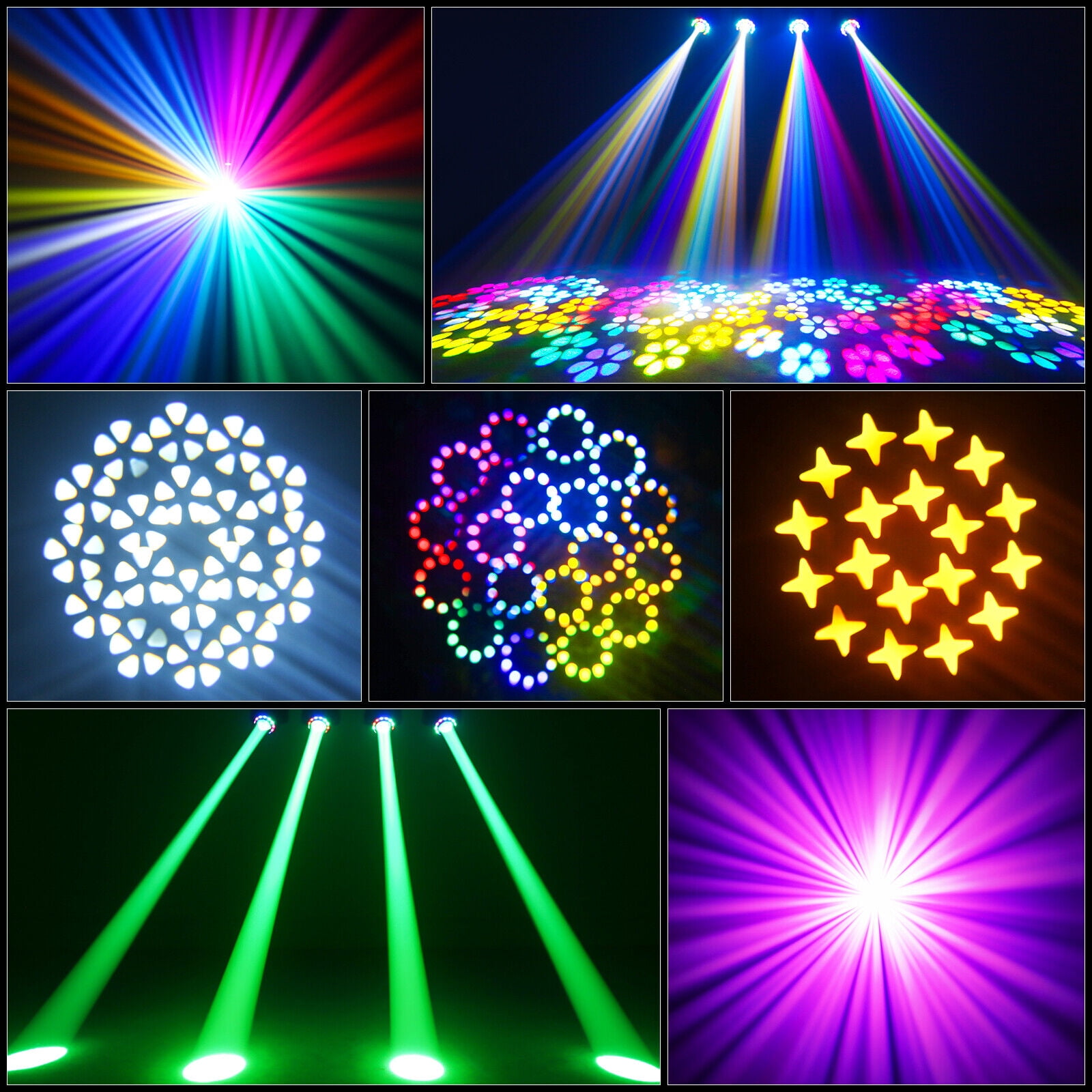 Luces LED para Cabeza Móvil de 150W, Luz de Punto para Escenario con Haz Gob RGBW 18prisma DJ Disco DMX Luces LED para Cabeza Móvil de 150W, Luz de Punto para Escenario con Haz Gob RGBW 18prisma DJ Disco DMX