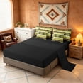 thumbnail image 4 of Manfei Damask Floral Twin Bedding, Baroque Flower Bedding Comforter Set, Green and Yellow, Black Reversible 7-Piece, 4 of 6