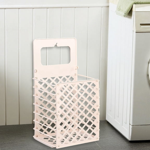 Laundry Basket Wall Hanging No Drill For Home Bathroom And Closet Clothing Storage Organizer Rack With Handle Storage Baskets For Organizing