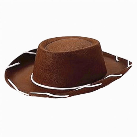 Xudanell Child Brown Cowboy Hat for Toddlers & Felt Cowboy Hat for Boys & Girls Ages 4 5 Year Old Halloween