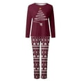 thumbnail image 3 of Shadoumai Matching Family Christmas Pajamas For Couples, Xmas Tree Print Tops Long Sleeve Holiday Sleepwear Sets For Mom Dad Fall Clothes, 3 of 6