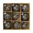 thumbnail image 1 of Xihbxyly Juego de Bolas para Árbol de Navidad, Luces Brillantes, 9 Bolas Colgantes, Plástico, Duraderas E Indeformables, Perfectas para Fiestas, Decoración Festiva Del Hogar, Fáciles de Colgar, Multi, 1 of 2