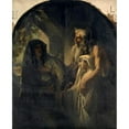thumbnail image 2 of Ernst Stückelberg 15x18 Black Ornate Wood Framed Double Matted Museum Art Print Titled - The Prophet Elijah Guiding the Widow of Zarpath Toward Her Son Awakened from Death (1. Kings 17,, 2 of 5