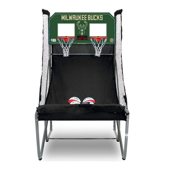 Pop-A-Shot Milwaukee Bucks Home Dual Shot Basketball Game