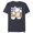 Navy Heather, variant on Mickey Mouse Vintage Classics Thumbs-Up Retro Fade - Short Sleeve Blended T-Shirt for Adults - Customized-Navy Heather