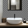 thumbnail image 6 of 12 Pcs 8in Wall Stickers Black and White Geometric Peel and Stick Wall Tile Stickers, 6 of 7