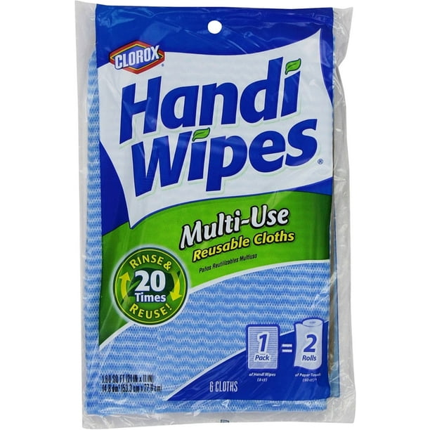 Clorox Handi Wipes MultiUse Reusable Cloths 6 ea (Pack of 2)