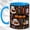 Blue, variant on Bookshelf Ghost Coffee Mug, Cozy Library Mug, Ceramic 11 oz