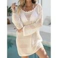 thumbnail image 6 of jinghuiyue Women Swimsuit Crochet Cover Up Summer Bathing Suit Swimwear Mesh Knit Beach Dress Vacation Outfits S, 6 of 7