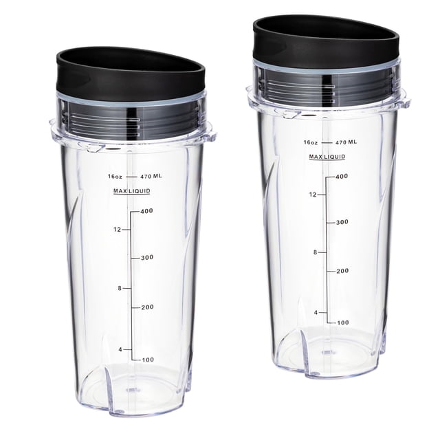 Vasos para batidora Challithe QB3001SS/ QB3000SS 480 ml, paquete de 2