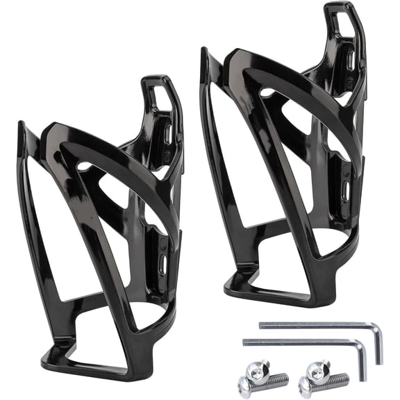 Bike Water Bottle Holder – Lightweight Bicycle Bottle Cage with Screws, Universal Bike Cup Holder for Road MTB Mountain Bikes Cycling Accessories (2 Pack)