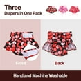 thumbnail image 4 of Couches Lavables pour Chien 3 Pack Réutilisables Premium Très Absorbantes Style Robe pour Fille Chien Culottes Menstruelles TP, 4 of 10