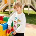 thumbnail image 5 of Gerichy Toddler Sweatshirt Kids Pullover Sweatshirts Boys Dinosaur Print Crewneck Long Sleeve Shirts Athletic Casual Tops 2T-12T, 5 of 6