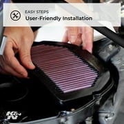 K&N Performance Powersports High-Flow Engine Air Filter: Washable, Multi-Layer Protection, Engineered to Boost Horsepower, KA-6009