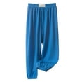 thumbnail image 2 of Toddler Pants Kids Lightweight Elastic High Waisted Casual Pants Summer Proof Blue 11-12 Years, 2 of 4