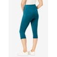 thumbnail image 2 of Woman Within Plus Size Petite Stretch-Cotton Knit Pull-On Pocket Capri Leggings, 2 of 6