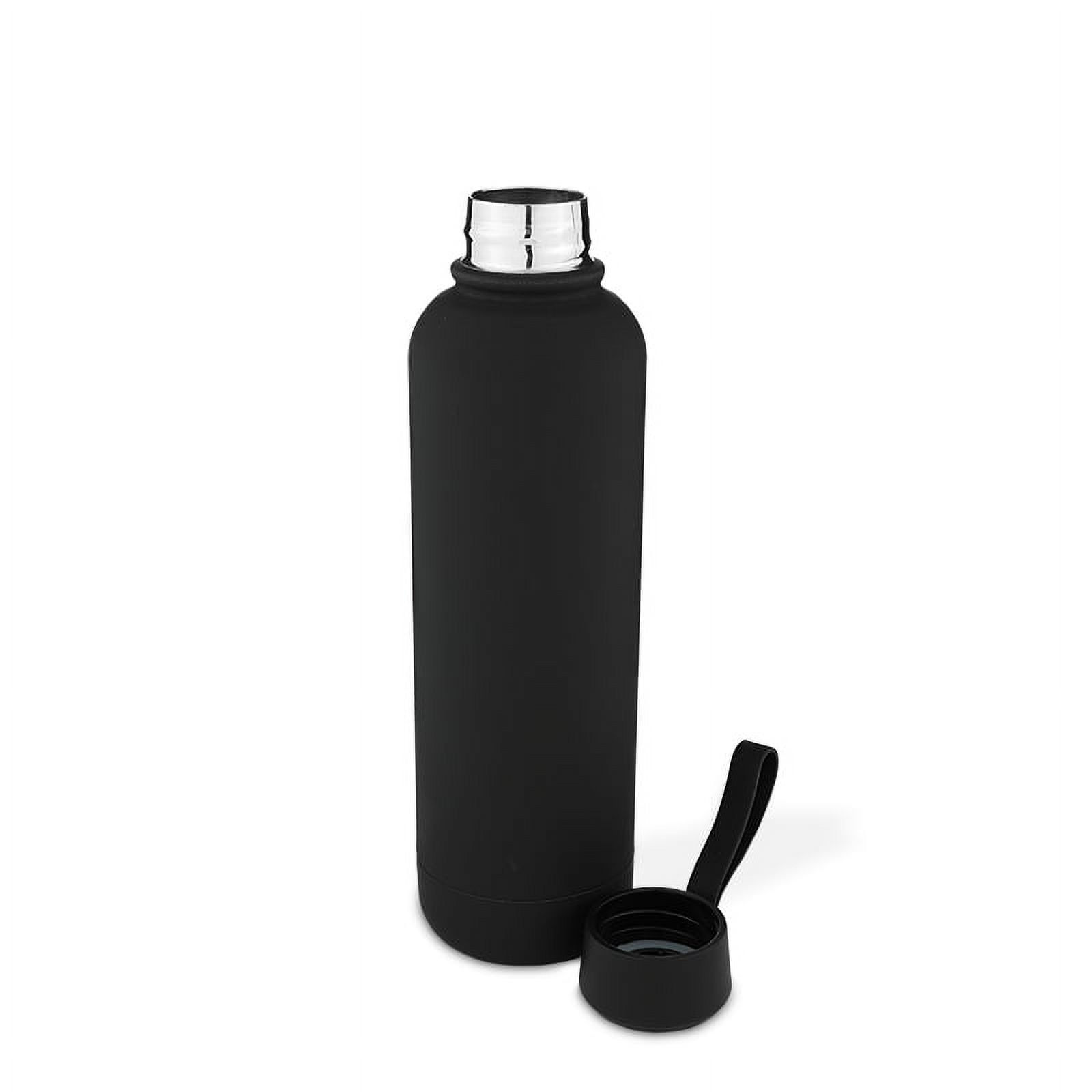 Wholesale Glass Double Wall Water Bottle- 17oz- Black/Clear CLEAR/BLACK
