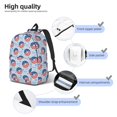 thumbnail image 5 of Easygd Donut with the USA Fag Canvas Backpack: Stylish, Lightweight, and Versatile with Large Capacity and Adjustable Straps –, 5 of 7