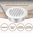 thumbnail image 3 of 2 Pack Stainless Steel Air Vents, 4.5 Inch Louvered Grille Cover, Silver, 3 of 7