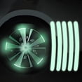 thumbnail image 4 of Pegatinas reflectantes para llantas de coche, moto, bicicleta y cochecito - Decoración universal reflectante antirayaduras para seguridad nocturna (60 piezas), 4 of 5