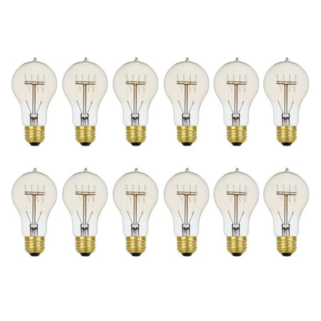 

Globe Electric 60W Vintage Edison A19 Quad Loop Dimmable Incandescent Filament Light Bulb (12-Pack) 34841