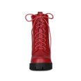thumbnail image 6 of Unique Bargains Women's Lace-Up Round Toe Platform Chunky Heels Combat Boots, 6 of 7