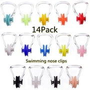 Swimming Nose Clip, Swim,Nose Plugs for Swimming for Kids,Nose Clip with Waterproof Silica Gel for Kids (Age 7 ) and Adults,Multi-Color