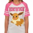 thumbnail image 3 of Pokemon Pajama Women's Varsity Raglan Sleep Shirt V-Neck Nightgown, 3 of 4