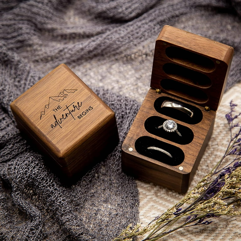 Engraved shop wood ring