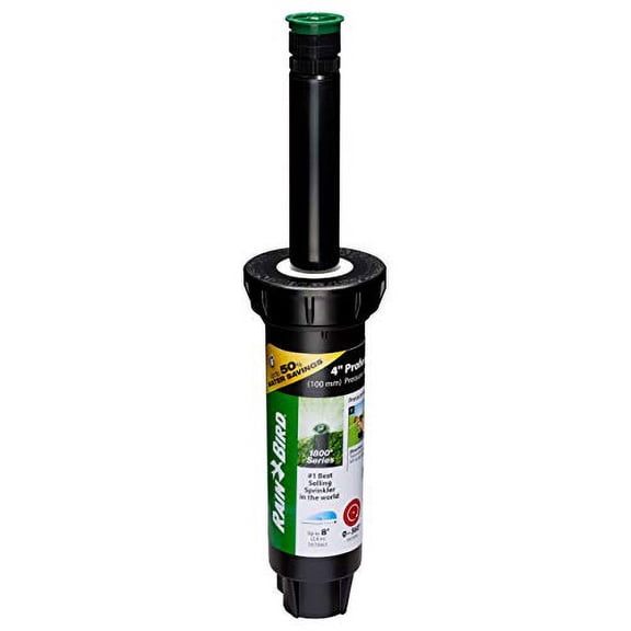 Rain Bird 1804AP8PRS Pressure Regulating (PRS) Professional Pop-Up Sprinkler, Adjustable 0-360° Pattern, 6' - 8' Spray Distance, 4" Pop-up Height