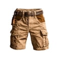 thumbnail image 4 of Aimik Men's Vintage Cargo Shorts with Multi Pocket and Button Summer Heavy Duty Cotton Shorts for Outdoor Camping, 4 of 5