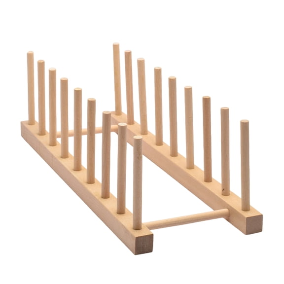 Sturdy Wooden Kitchen Multi-Tier Dish Rack for Cup Plate Storage, Ventilated Drying Rack Countertop Shelf