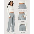 thumbnail image 6 of TEMOFON Women's Wide Leg Sweatpants with Pockets High Waisted Lounge Pants Casual Drawstring Athletic Joggers, 6 of 7