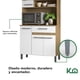 thumbnail image 5 of Mueble de Cocina KingsHouse Alacena Multiuso Estante con Repisas Cajón MDP Blanco 38.5x90x188.5 cm, 5 of 8