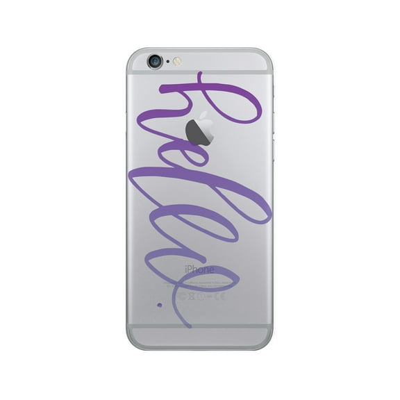 OTM Prints Clear Phone Case, Hello Purple - iPhone 6/6s/7/7s