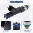 thumbnail image 3 of Unique Bargains 8 Pcs Car Fuel Injector Nozzle Replacement for Buick Lucerne 4.6L Black Silver Tone, 3 of 7