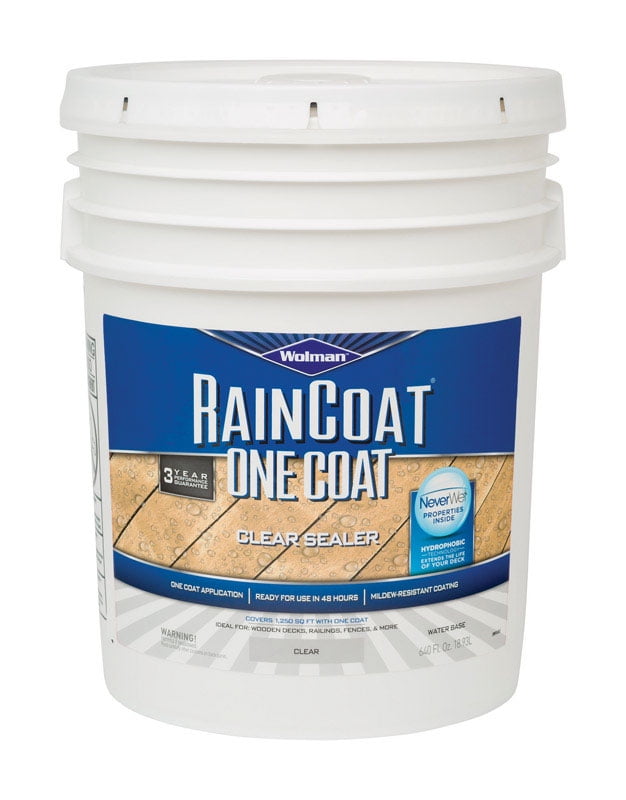Wolman RainCoat Clear Water-Based Wood Sealant, 5 gal.